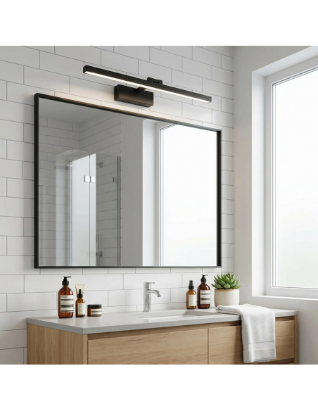 væglampe badeværelseslampe moderne design led soveværelse spejl sort
