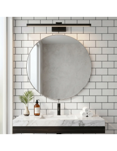 væglampe badeværelseslampe moderne design led soveværelse spejl sort 2