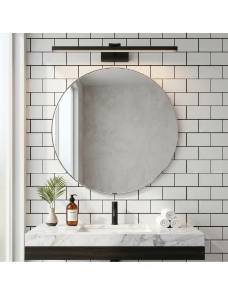 væglampe badeværelseslampe moderne design led soveværelse spejl sort
