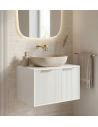 Underskab til håndvask i MDF H36 x B60 x D47 cm - Hvid/Mat guld
