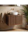 Underskab til håndvask i MDF H36 x B60 x D47 cm - Brun/Mat guld