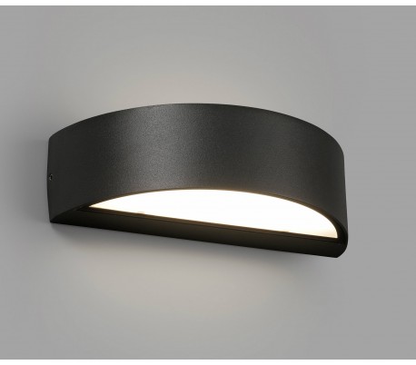 Billede af Oval væglampe 1 x SMD LED 10W - Mørkegrå