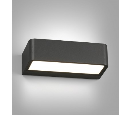 Oval væglampe 1 x SMD LED 10W - Mørkegrå