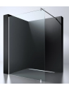 Brusevæg med ramme 139 x 200 cm - Krom/Klar