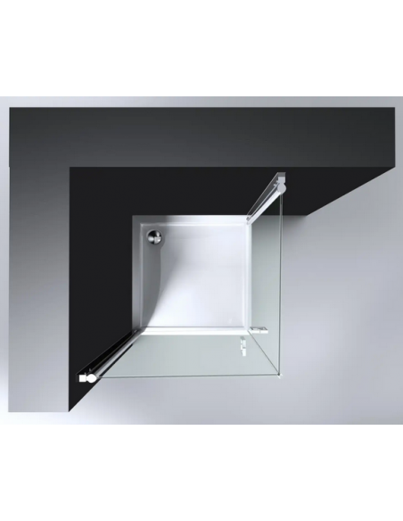 buet brusedør brusehjørne brusevæg moderne badeværelse glas