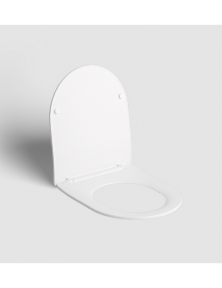 væghængt toilet hvidt mat blank skinnende badeværelse indretning design