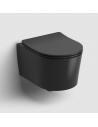 INBE Væghængt toilet i keramik D48,6 cm - Mat sort