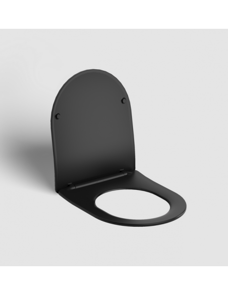 væghængt toilet sort mat blank skinnende badeværelse indretning design