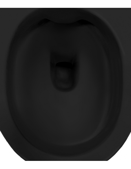 væghængt toilet sort mat blank skinnende badeværelse indretning design