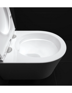 væghængt toilet hvidt mat blank skinnende badeværelse indretning design 2