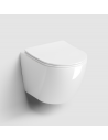 INBE Væghængt toilet turbo flush i keramik D49 cm - Blank hvid