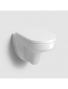 INBE Væghængt toilet turbo flush i keramik D53 cm - Blank hvid