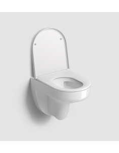 væghængt toilet hvidt mat blank skinnende badeværelse indretning design 2