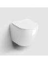 INBE Væghængt toilet i keramik D49 cm - Blank hvid