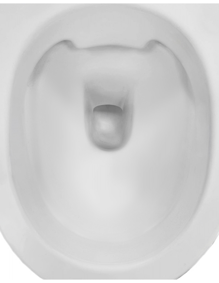 væghængt toilet hvidt mat blank skinnende badeværelse indretning design