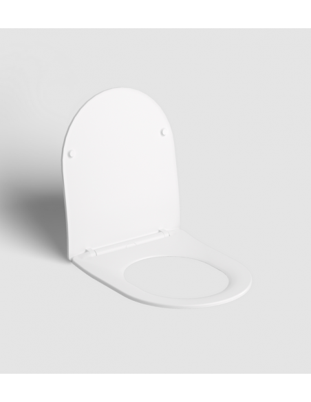væghængt toilet hvidt mat blank skinnende badeværelse indretning design