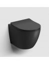 INBE Væghængt toilet i keramik D49 cm - Mat sort