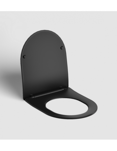 væghængt toilet sort mat blank skinnende badeværelse indretning design