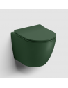 INBE Væghængt toilet i keramik D49 cm - Mat mørkegrøn