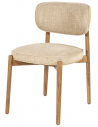 RUNE Spisebordsstol i egetræ og polyester H83,5 cm - Brun/Taupe