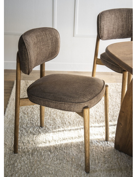 spisebordsstol moderne stof eg træ egetræ design uden armlæn