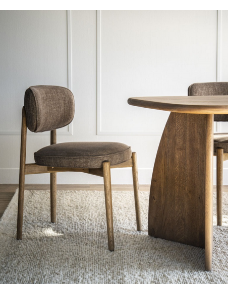 spisebordsstol moderne stof eg træ egetræ design uden armlæn