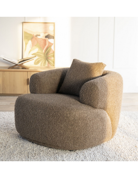 lænestol loungestol moderne nordisk design skandinavisk boucle stof
