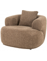 KODA Lænestol i bouclé polyester B97 x D96 cm - Brun