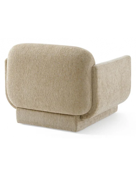 moderne lænestol stof beige stuemøbler design tekstil