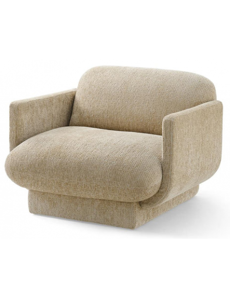 moderne lænestol stof beige stuemøbler design tekstil