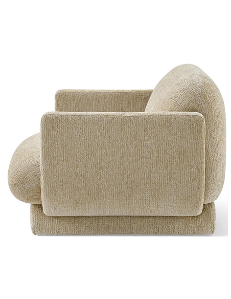 moderne lænestol stof beige stuemøbler design tekstil