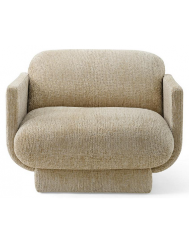moderne lænestol stof beige stuemøbler design tekstil