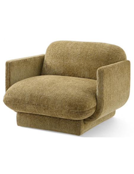 moderne lænestol stof grøn stuemøbler design tekstil