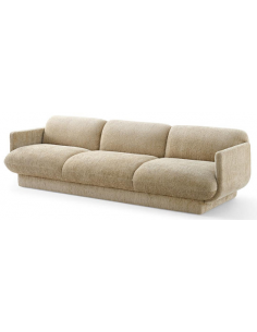 moderne sofa 3 personer beige stof design tekstil stuemøbler 2