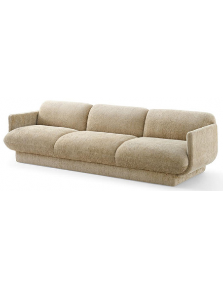 moderne sofa 3 personer beige stof design tekstil stuemøbler