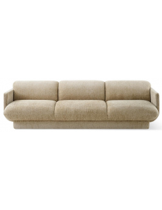 moderne sofa 3 personer beige stof design tekstil stuemøbler