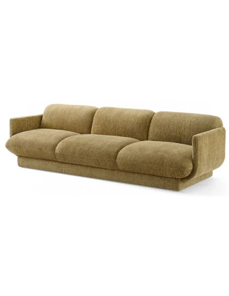 moderne sofa 3 personer grøn stof design tekstil stuemøbler