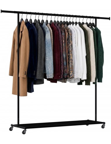 tøjstativ garderobe garderobestativ stativ på hjul sort