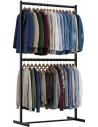 Garderobe stativ i metal H185 x B100 x D50 cm - Sort
