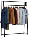Garderobe stativ i metal H150 x B120 x D35 cm - Sort