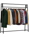 Garderobe stativ i metal H150 x B150 x D35 cm - Sort