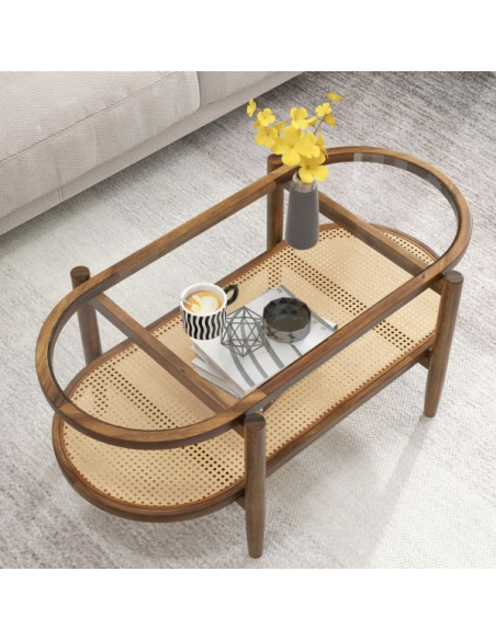 sofabord træ moderne design indretning opbevaring hylde