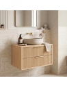 Underskab til håndvask i MDF H48 x B80 x D47 cm - Natur/Børstet guld