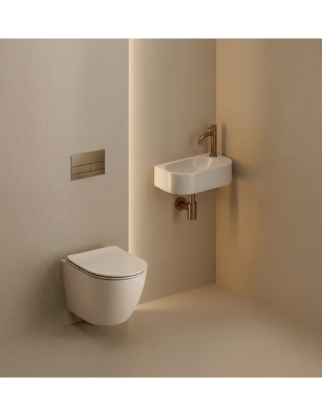 håndvask moderne design badeværelsesindretning badeværelsesrenovering lille gæstetoilet