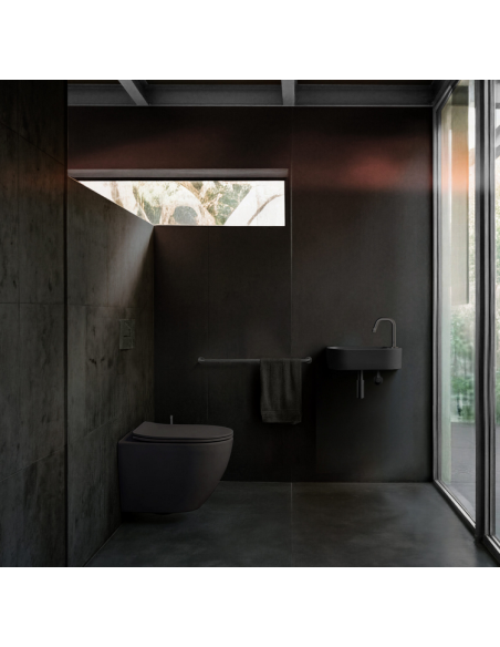 håndvask moderne design badeværelsesindretning badeværelsesrenovering lille gæstetoilet