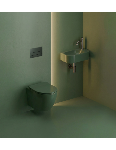 håndvask moderne design badeværelsesindretning badeværelsesrenovering lille gæstetoilet