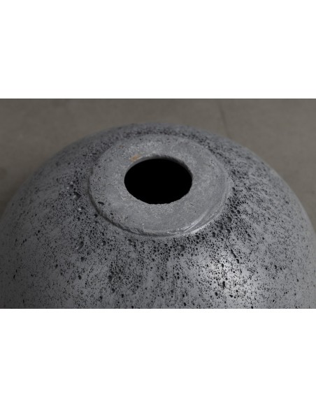 rund beton sten håndvask vask bordmonteret bordplade badeværelse