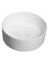 Bordmonteret rund håndvask i rockstone Ø36,8 cm - Mat hvid
