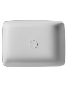 solid surface sten håndvask vask bordmonteret bordplade badeværelse mat hvid 2