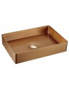 Bordmonteret håndvask i rustfri stål 50 x 35,2 cm - Børstet kobber